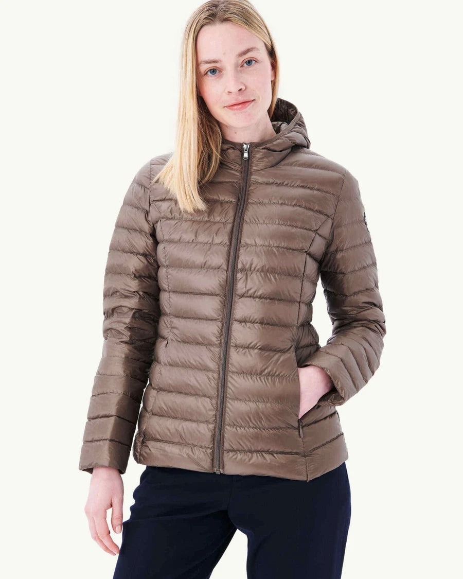 Jacket Clo Taupe Zip Front Button Front Snap Front