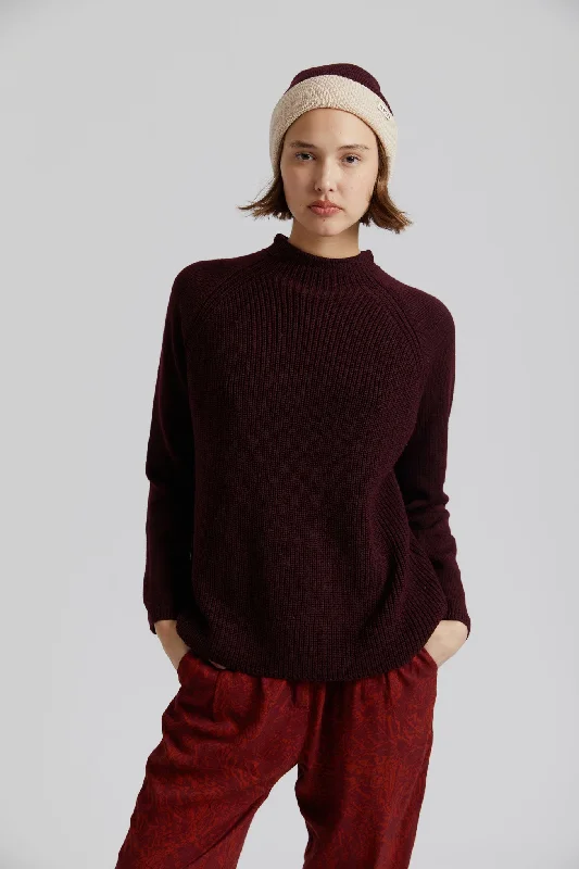 KATTY - Fine Merino Wool Jumper Walnut Brown