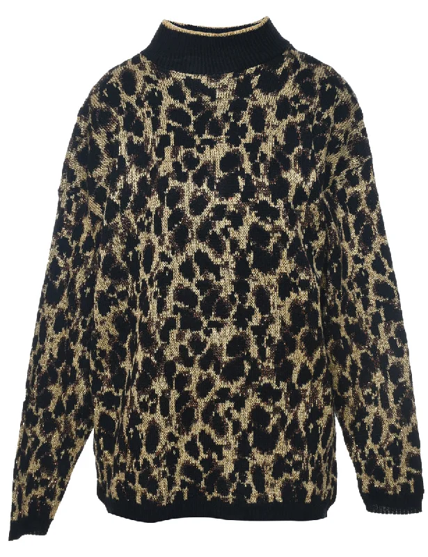 Leopard Print Jumper - XL