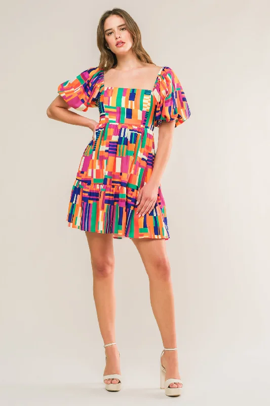LOVE WITHOUT LIMITS WOVEN MINI DRESS Cozy Jersey Mini Dress
