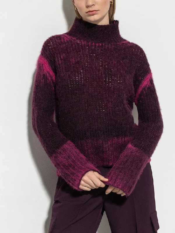 Luisa Cerano Turtleneck Jumper with Spray Effect