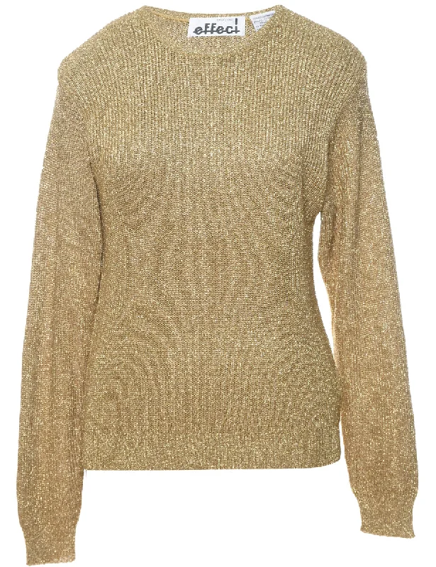 Lurex Thread Pattern Jumper - L