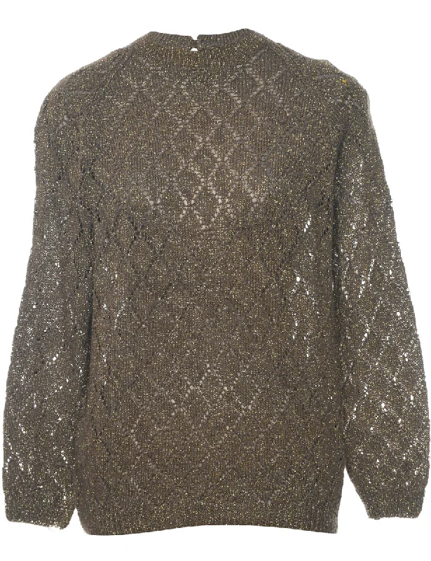 Lurex Thread Pattern Jumper - L