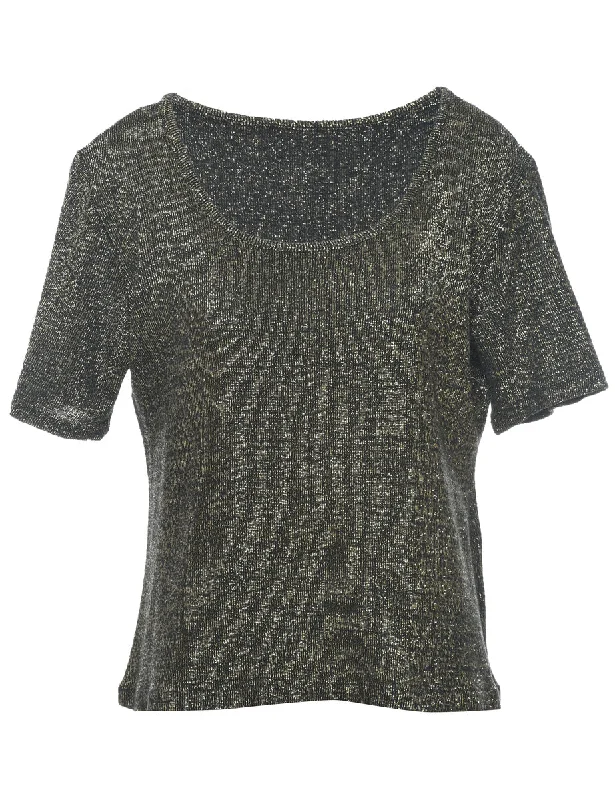 Lurex Thread Pattern Jumper - L