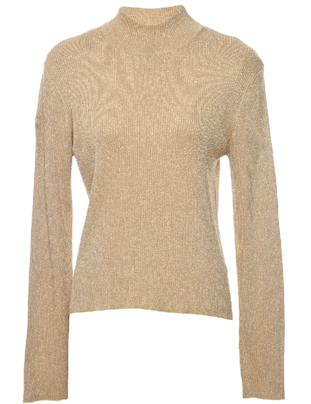 Lurex Thread Pattern Jumper - M