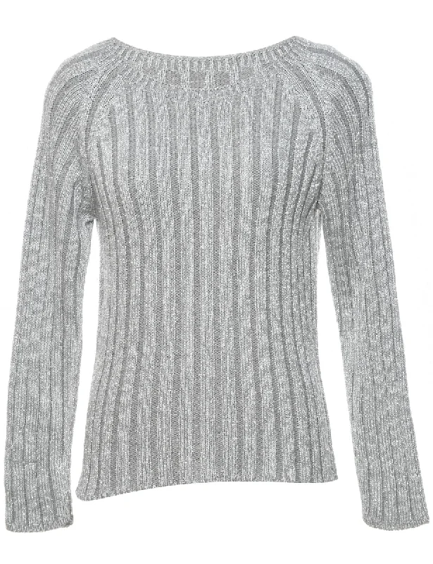 Lurex Thread Pattern Jumper - S