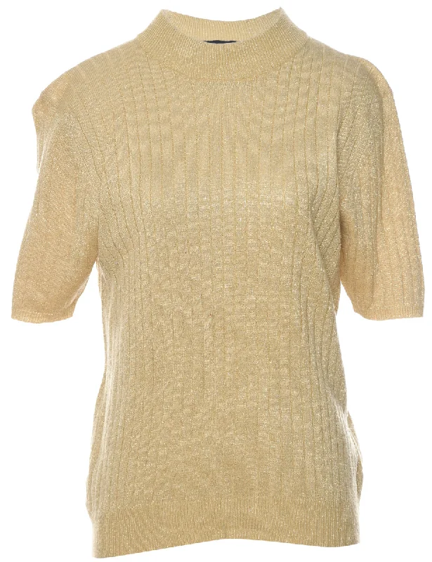 Lurex Thread Pattern Jumper - S