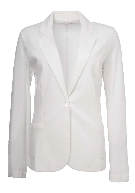 Jacket 005-fve046 Blanc-Lait Front Pockets Side Pockets Patch Pockets