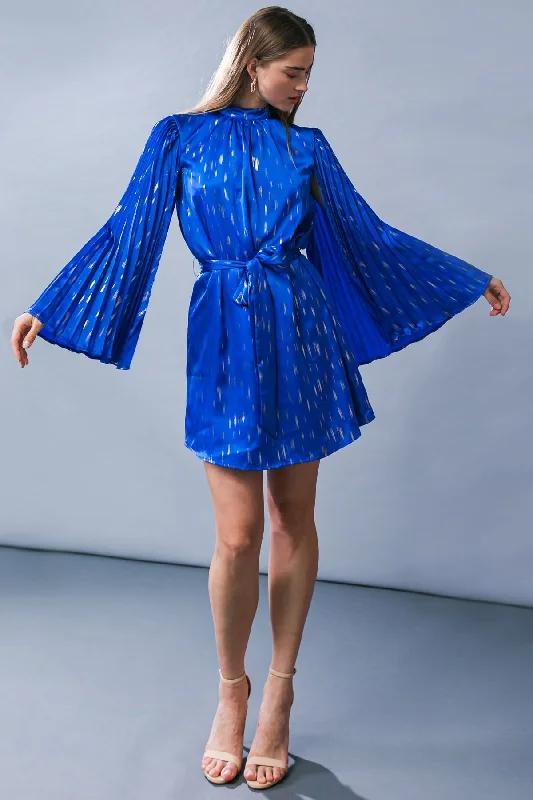 MESMERIZING ELEGANCE WOVEN MINI DRESS Stylish Floral Print Mini Dress