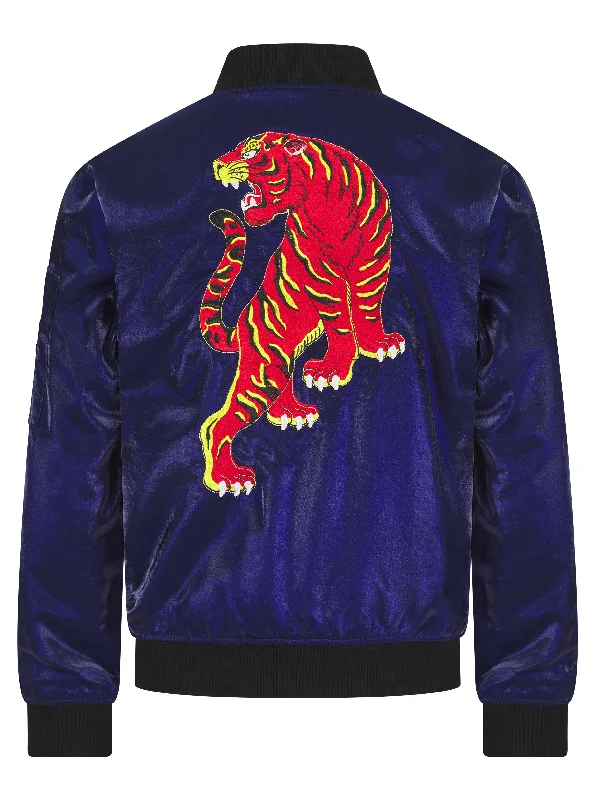 Soot and Ty Midnight Reversible Tiger Sukajan Bomber Jacket Fleece Jacket Down Jacket Parka Soot and Ty Midnight Reversible Tiger Sukajan Bomber Jacket Fleece Jacket Down Jacket Parka