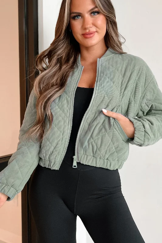 Never Pretend Quilted Corduroy Crop Jacket (Mint Stone) Denim Jacket Leather Jacket Suede Jacket Never Pretend Quilted Corduroy Crop Jacket (Mint Stone) Denim Jacket Leather Jacket Suede Jacket