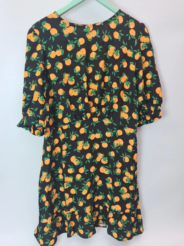 Nobody's Child Serena Mini Dress. Oranges. Size UK 10 **** V542 Fashionable Button-Front Mini Dress