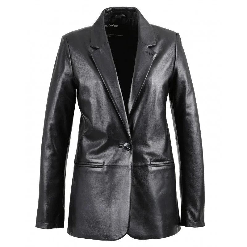 Jacket Meg 0501-Black Front Pockets Side Pockets Patch Pockets