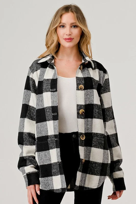 Plaid Flannel Jacket with Front Pockets Faux Fur Jacket Real Fur Jacket Shearling Jacket Plaid Flannel Jacket with Front Pockets Faux Fur Jacket Real Fur Jacket Shearling Jacket