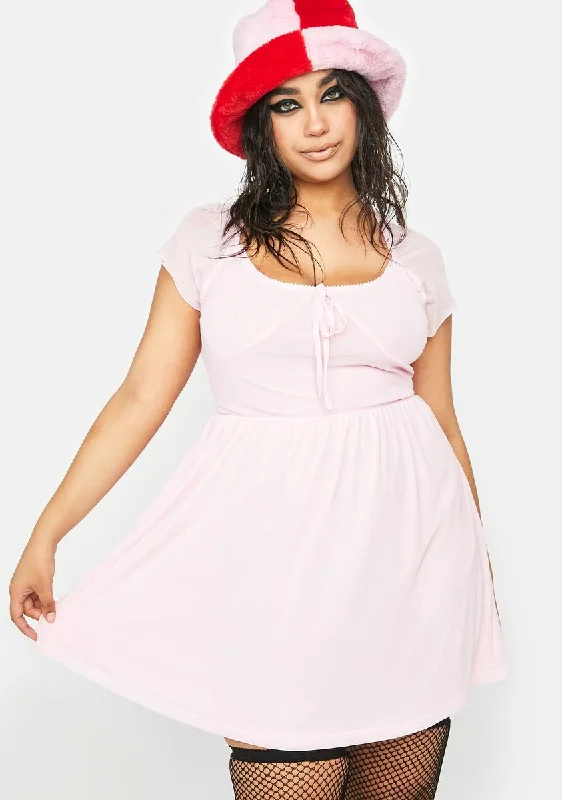 Plus Blush Bad Idea Mini Dress Chic Sleeveless Mini Dress