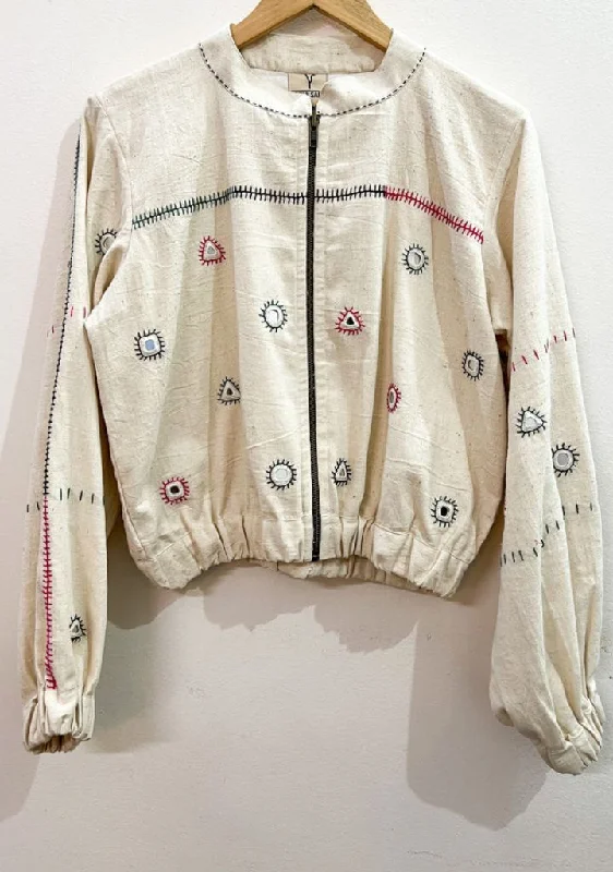 Rabari Bomber Jacket Satin Jacket Silk Jacket Chiffon Jacket