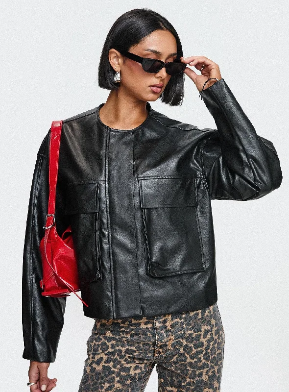 Revival Faux Leather Bomber Jacket Black Rayon Jacket Velvet Jacket Corduroy Jacket