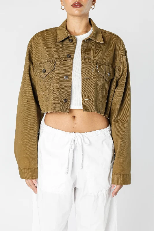 Rework Vintage Levi's USA Crop Denim Jacket - XL Fitted Jacket Loose Jacket Oversized Jacket Rework Vintage Levi's USA Crop Denim Jacket - XL Fitted Jacket Loose Jacket Oversized Jacket