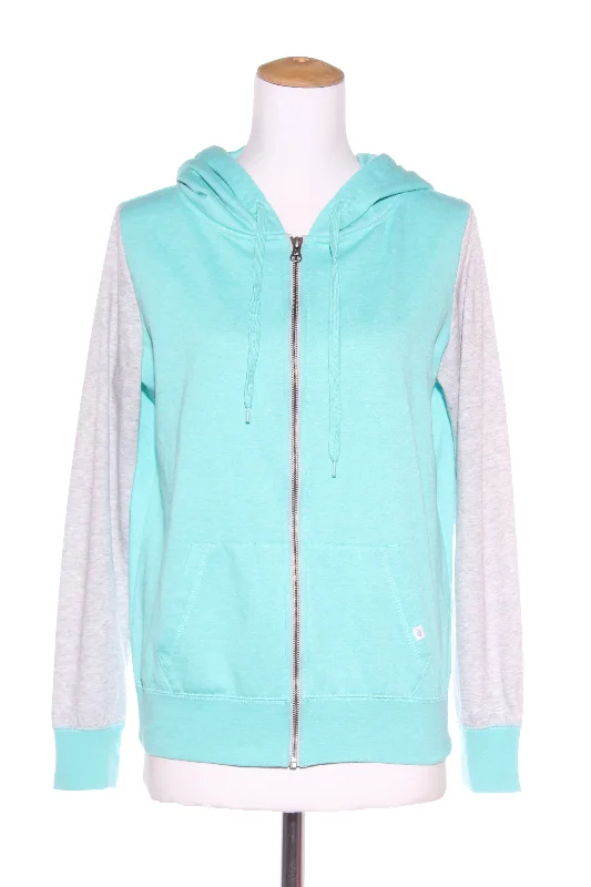 RIPCURL - Aqua + grey hooded zip front jacket! 12 Quilted Jacket Puffer Jacket Insulated Jacket RIPCURL - Aqua + grey hooded zip front jacket! 12 Quilted Jacket Puffer Jacket Insulated Jacket