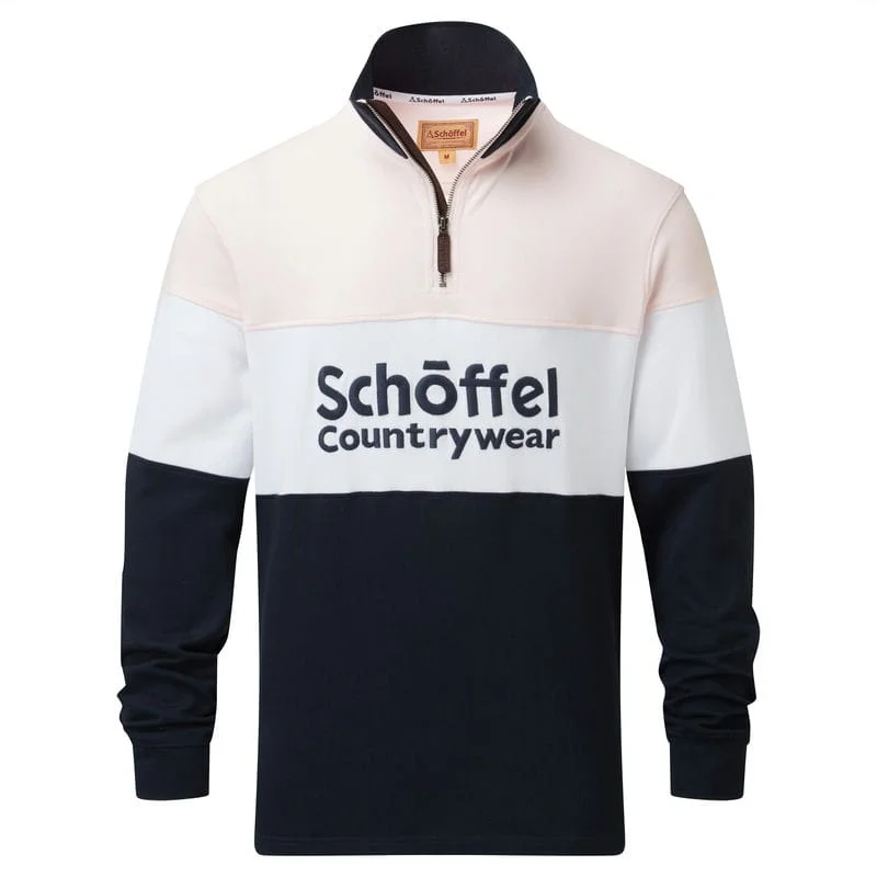 Schoffel Exeter Heritage 1/4 Zip Jumper - Pale Pink