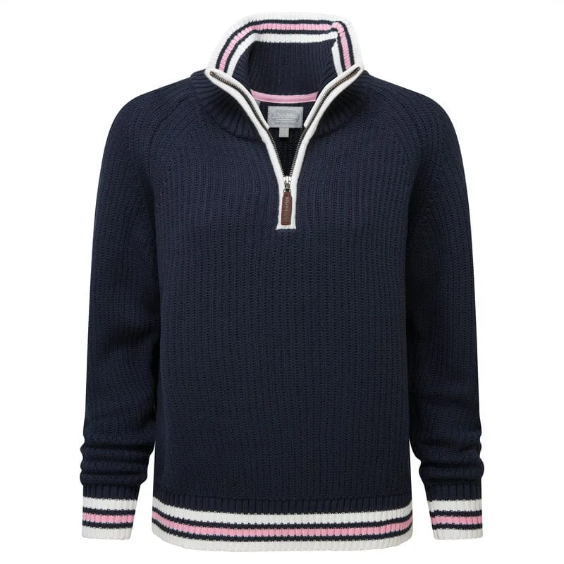 Schoffel Havelet Bay 1/4 Zip Ladies Jumper - Navy