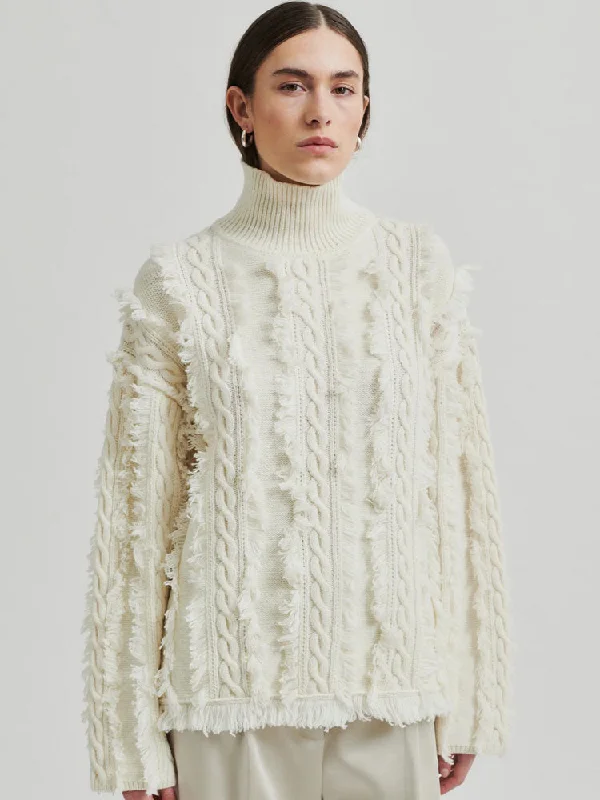 Second Female Authentic Turtleneck Jumper Eggnog