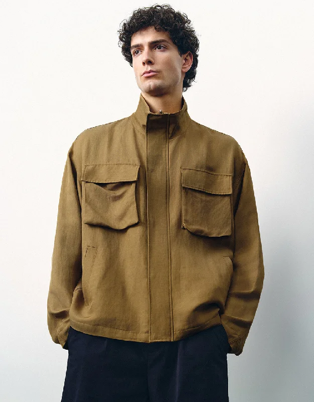 Stand Collar A-Line Jacket Rayon Jacket Velvet Jacket Corduroy Jacket