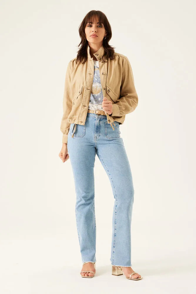 GARCIA - Soft cotton jacket - Beige! 12 Welt Pockets Slit Pockets Flap Pockets