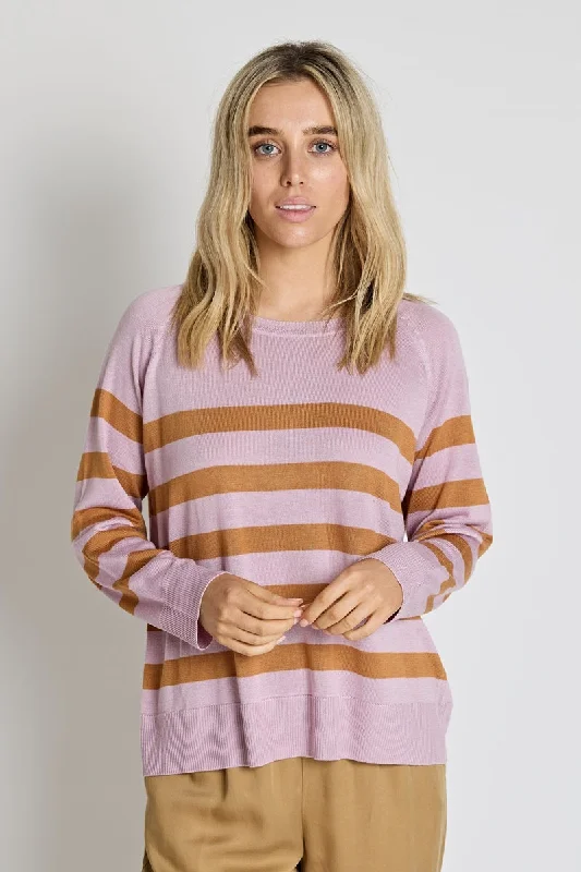 Stella + Gemma - Bella Jumper - Mauve/Dark Toffee