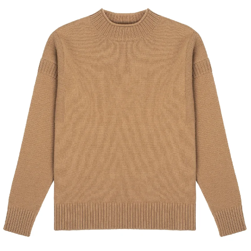 Sunspel Womens Fisherman Jumper Camel