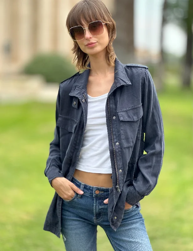 Swing Jacket Denim Fabric Leather Fabric Suede Fabric