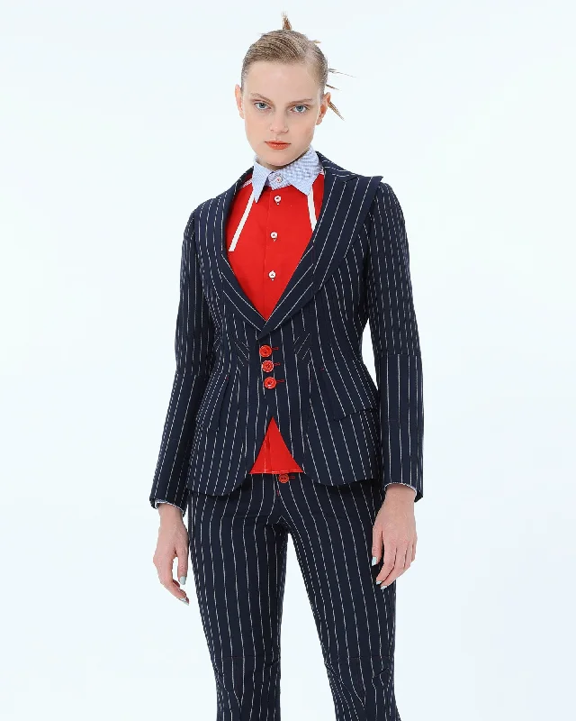 Tailored Jacket Front Pockets Side Pockets Patch Pockets