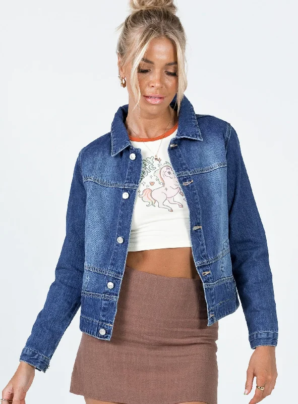 Taya Denim Jacket Toggled Jacket Drawstring Jacket Belted Jacket