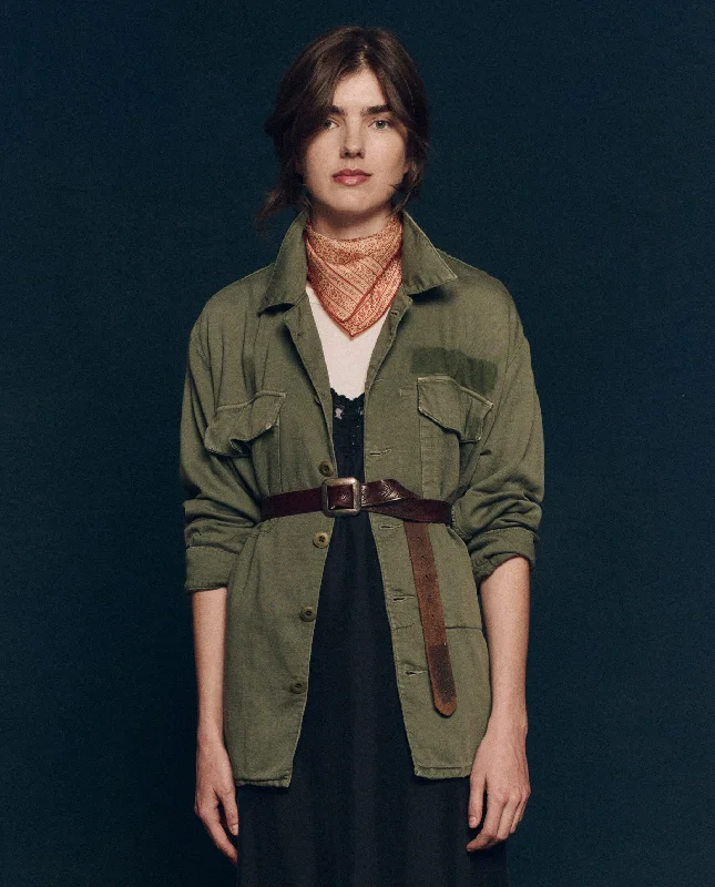 The Vintage Army Jacket. -- Classic Army Boat Neck Shawl Collar Notched Collar