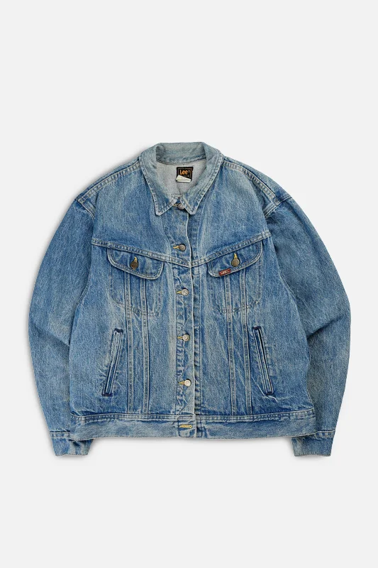 Vintage Lee Denim Jacket - L Wool Fabric Cashmere Fabric Tweed Fabric