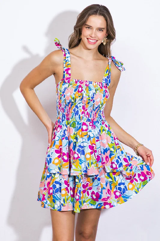 WITHOUT FAIL WOVEN MINI DRESS Stylish Short-Sleeve Mini Dress