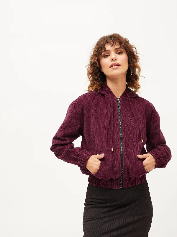 Women Maroon Corduroy Varsity Jacket Faux Fur Jacket Real Fur Jacket Shearling Jacket Women Maroon Corduroy Varsity Jacket Faux Fur Jacket Real Fur Jacket Shearling Jacket