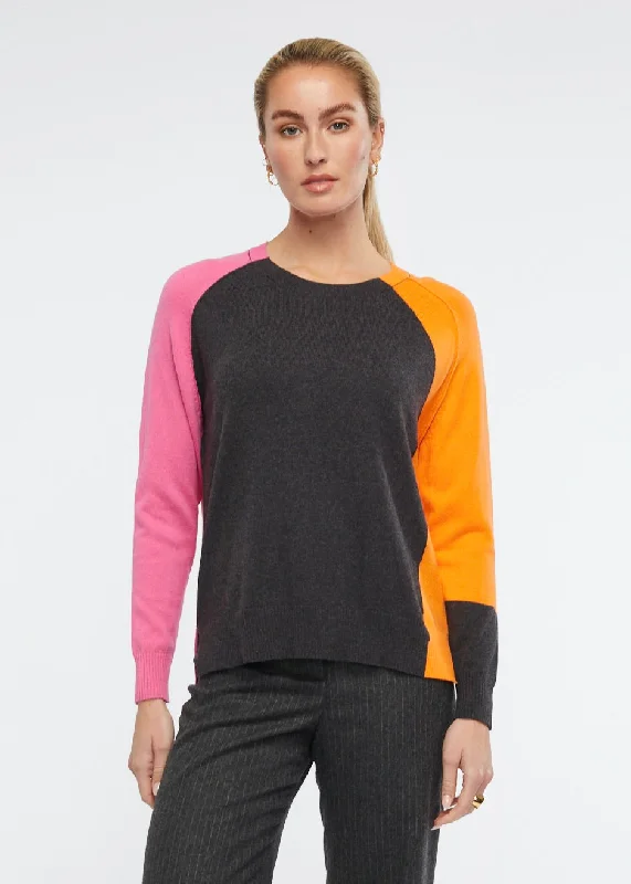 Zaket & Plover - Colour Block Jumper - Charcoal