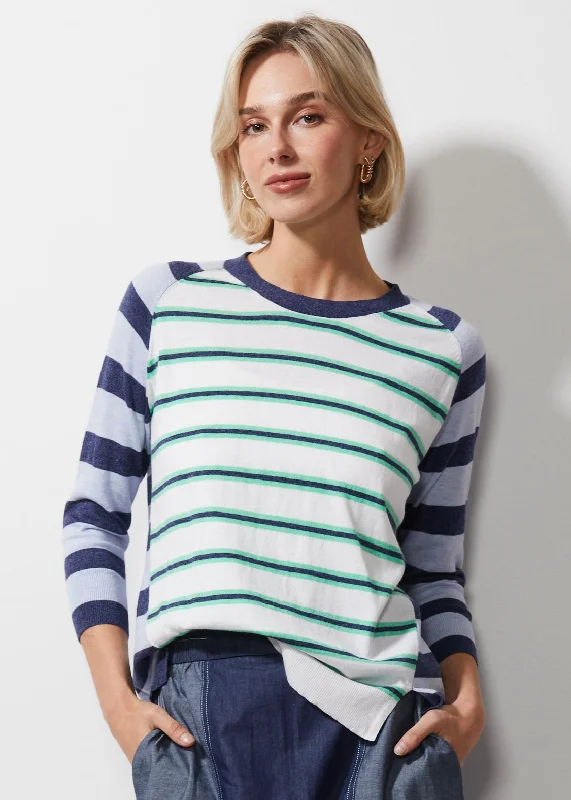 Zaket & Plover - Multi Stripe Jumper - Denim