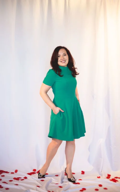 Black Halo - Mayra Dress in Agave Green