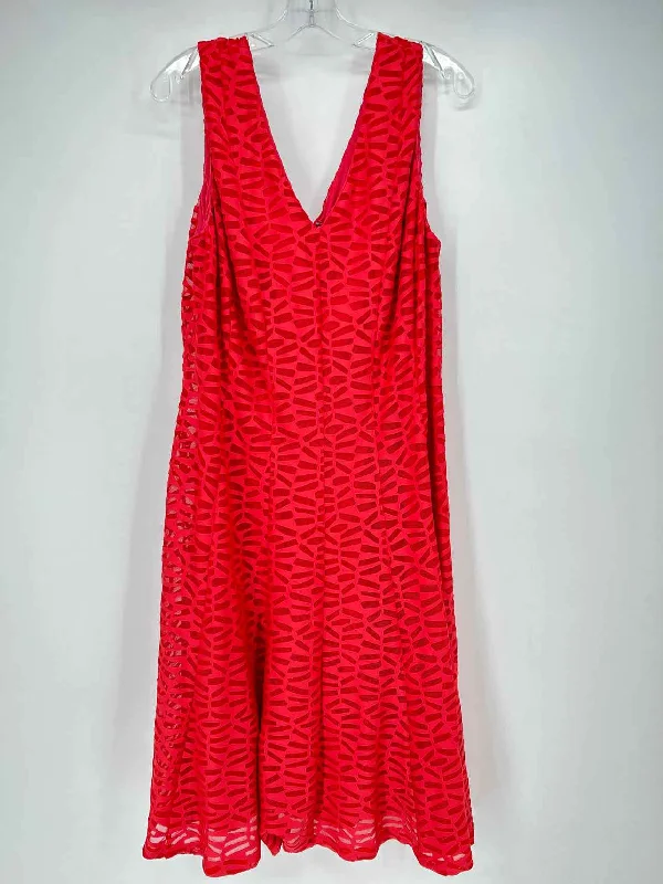 Calvin Klein Size 14W Red Dress