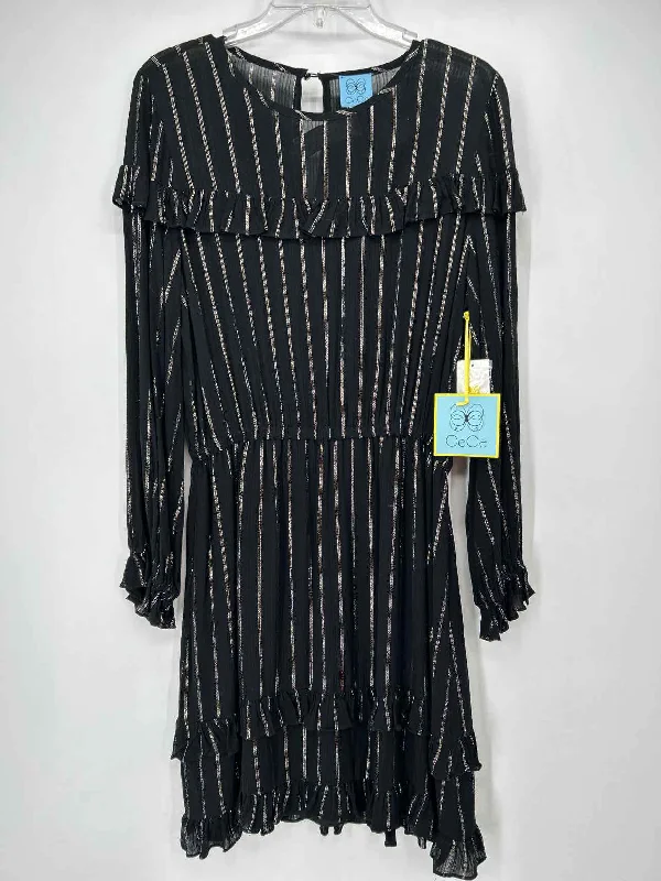 CeCe Size S Black Stripe NWT Dress