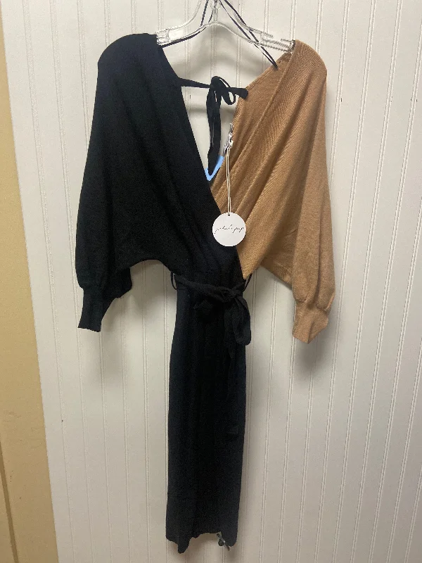 Dress Sweater By Cmc In Black & Tan, Size: S