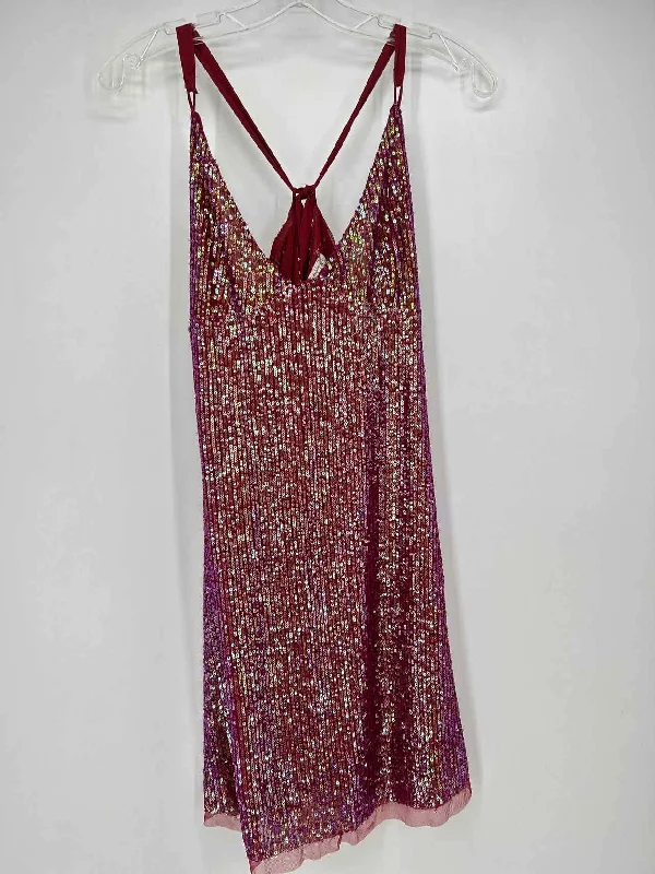 Free People Size XL Maroon Sequin Dress