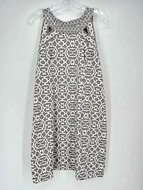 Gretchen Scott Size L Gray Print Dress
