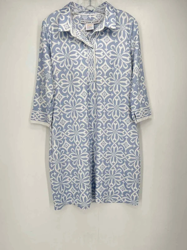 Gretchen Scott Size L Light Blue Print Dress