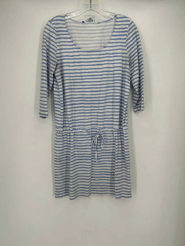 HIHO Size M Blue & White Striped Dress