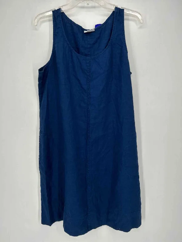 J Jill Love Linen Size LP Navy Dress