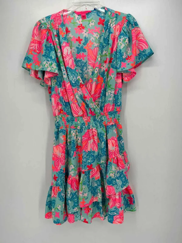 Lilly Pulitzer Maryanne Size 10 Luscious Lion Flutter Sleeve Dress