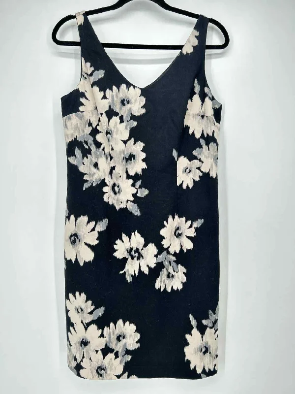 Loft Size 6 Black Print Dress